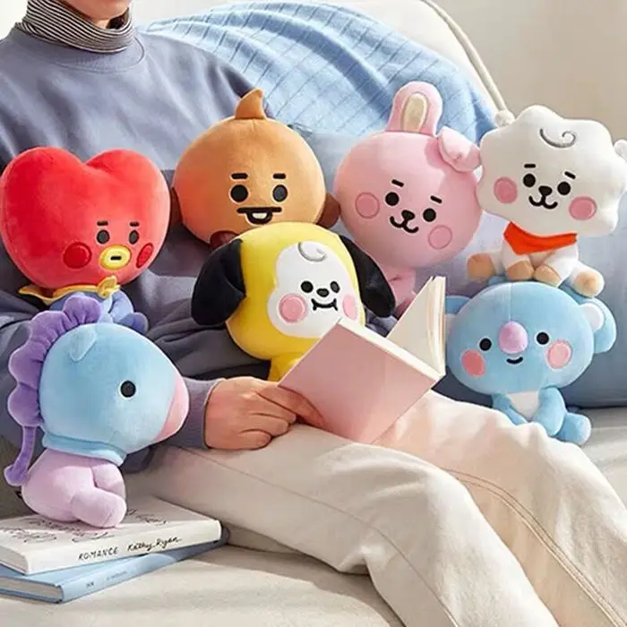 BT21 плюшевые игрушки Kawaii Мини Брелок аниме сумка кулон орнамент для детей 12-22 см Bt21 периферийные мягкие набивные Животные Кукла подарок