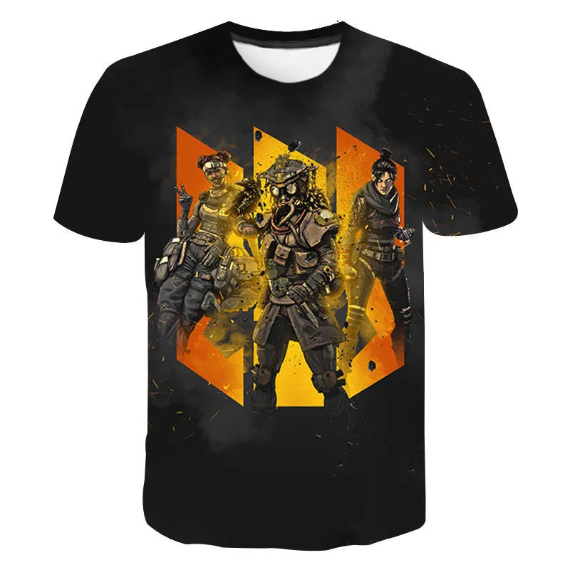 Новая уличная одежда Apex Legends с рисунком, модная футболка для мальчиков и девочек, Повседневная футболка с 3D принтом и коротким рукавом для мужчин и женщин, детские топы