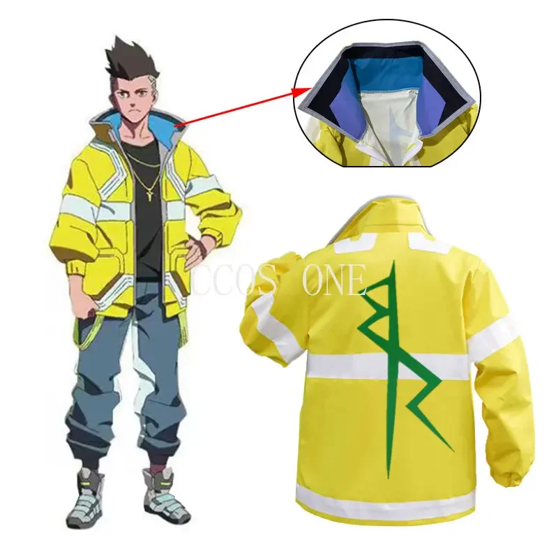 Дэвид Мартинез киберпанк Edgerunners клиент Косплей Jaket Kerah Berdiri Толстовка Ritsleting каминная Dewasa Punk костюм для Хэллоуина