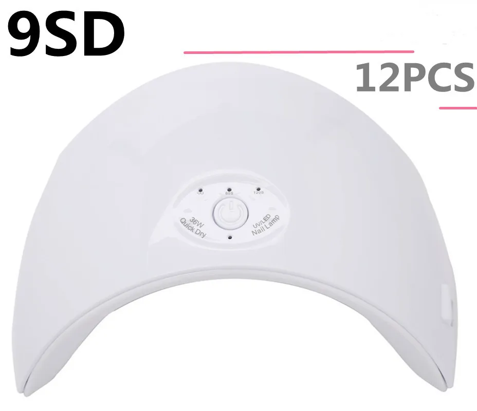 9SD Белый USB светодиодный светильник для ногтей для сушки ногтей, отверждения лака для ногтей, гель-инструменты для дизайна ногтей, сенсорная кнопка, умный таймер 60S/120S