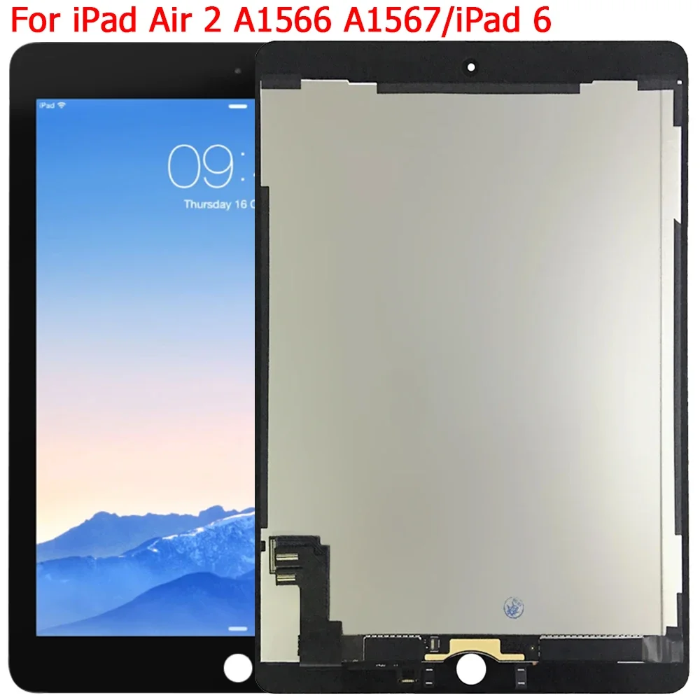 Pop для Apple iPad Air 2 A1566 A1567 ЖК-экран с сенсорной панелью в сборе 9,7 дюйма, планшет IPad 6, детали ЖК-дисплея с сенсорным экраном