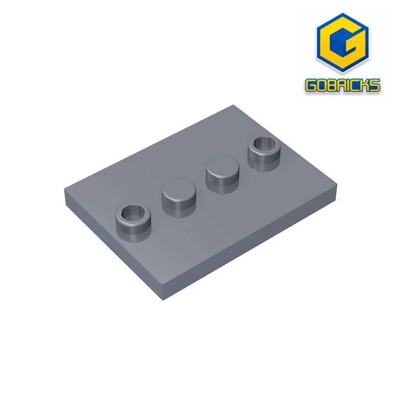 Gobrick GDS-980 Tile, модифицированный 3x4 с 4 шпильками в центре, совместимый с lego 88646 17836 DIY, образовательные строительные блоки