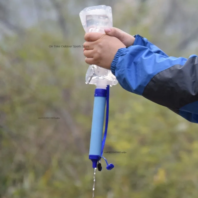 Фото Новый уличный персональный фильтр для воды, сверхлегкая 4-ступенчатая система фильтра 0,01 микрон, портативный очиститель воды, соломинка для выживания №2