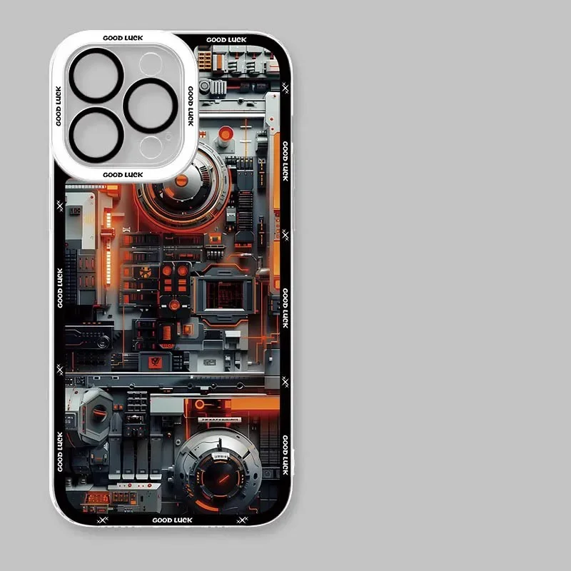 Чехол для телефона Xiaomi POCO X6 X5 M3 X3 NFC X4 GT M4 F5 Pro Mi 11 Lite 5G NE 11T POCO C65 Cover Circuit Board Clear (art.: 3920cd0c27f0d) - 3920cd0c27f0d