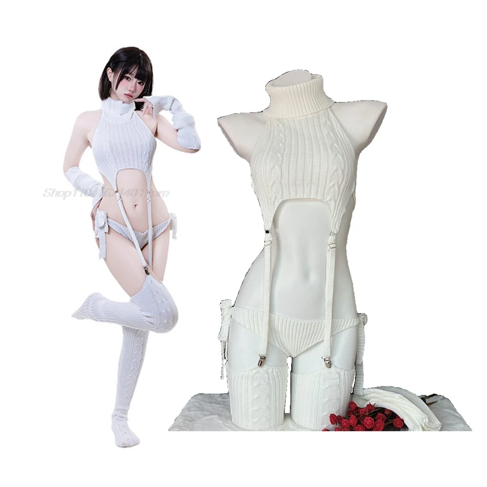 Anime BOCCHI THE ROCK Cosplay Gotoh Hitori Costume Women Sexy Black Sweater Bodysuit Socsk Outfit Bunny Girl Underwear Christmas