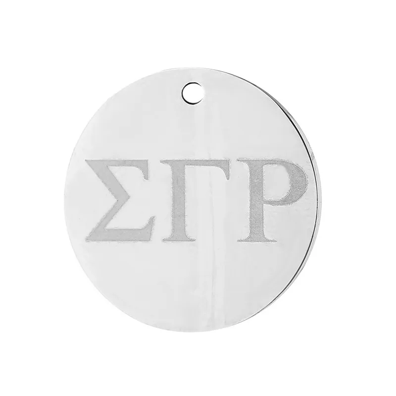 Лазер высокого полировки из нержавеющей стали, греческие буквы, Sorority Sigma Gamma Rho Charm SGRHO, сервисная подвеска