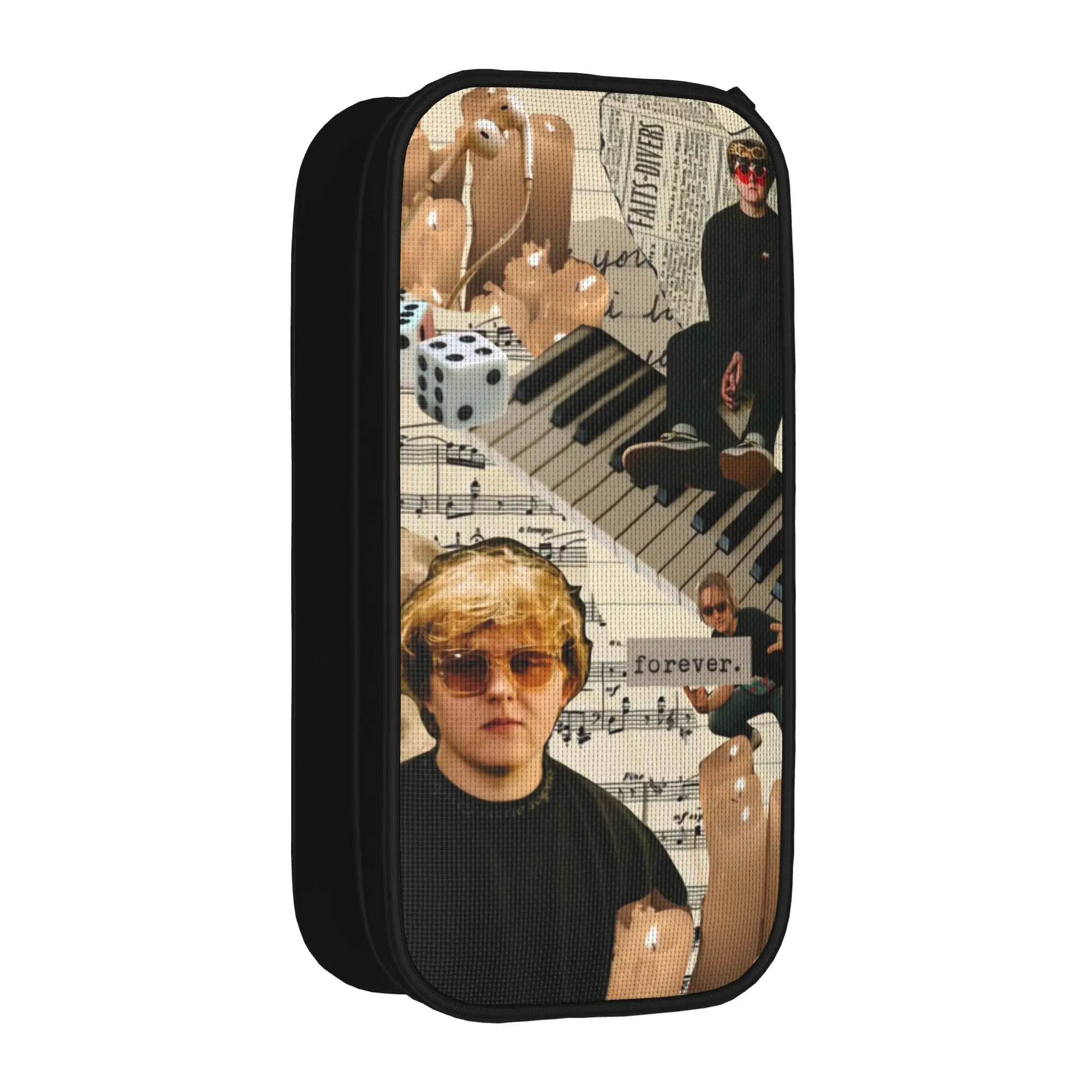 Пенал Lewis Capaldi Tour 2026, двухслойный, большой вместимости, для школы, идеальный подарок