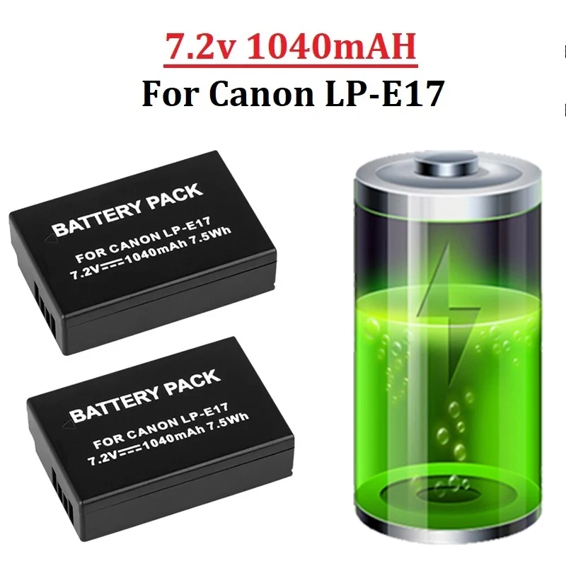 Аккумулятор LPE17 LP E17 LP-E17 1040 мАч для камеры Canon EOS RP 200D 250D M3 M5 M6 750D 760D T6i T6s 800D 8000D Kiss X8i