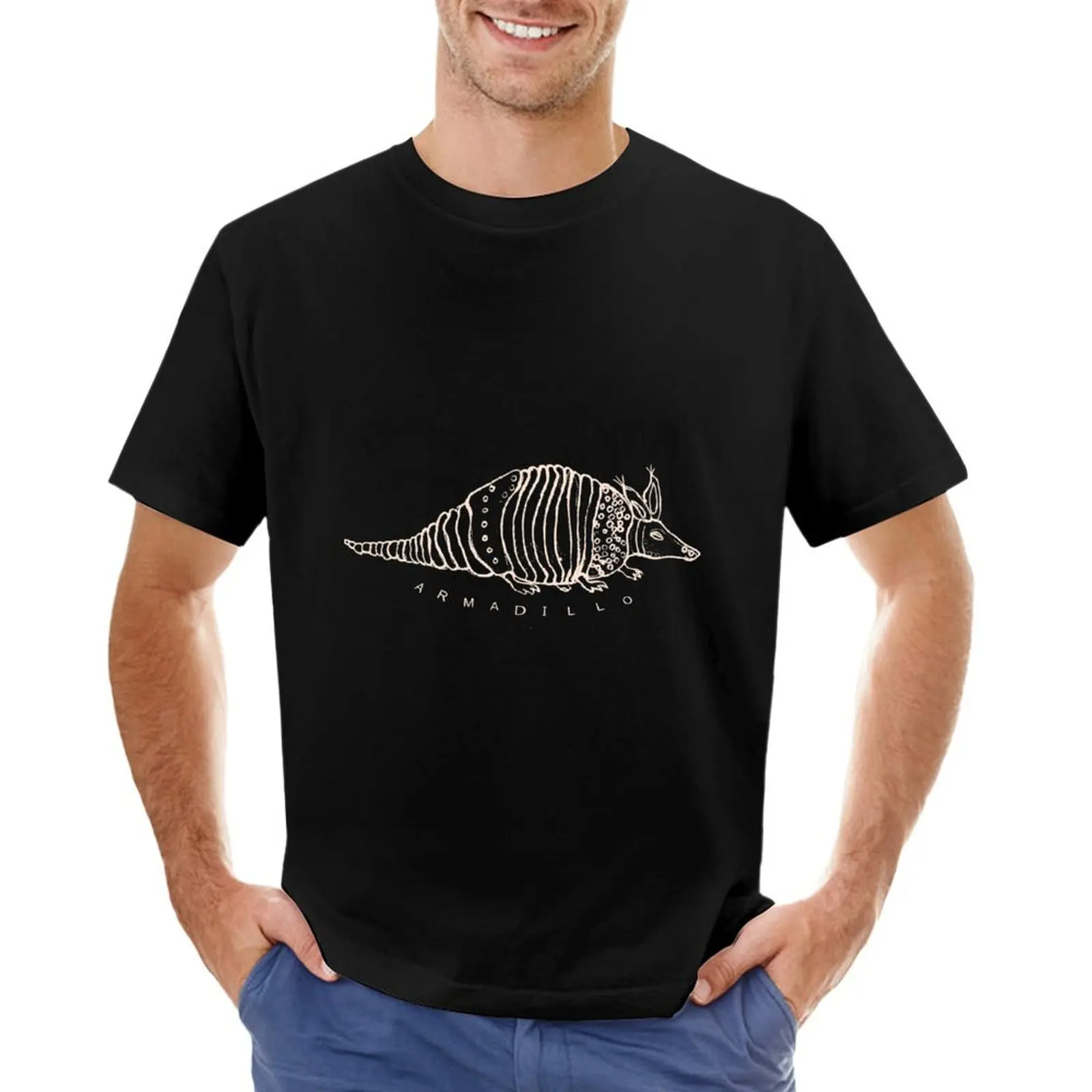 Футболка Armadillo с аниме фигурами, одежда аниме, футболки с рисунком для мужчин