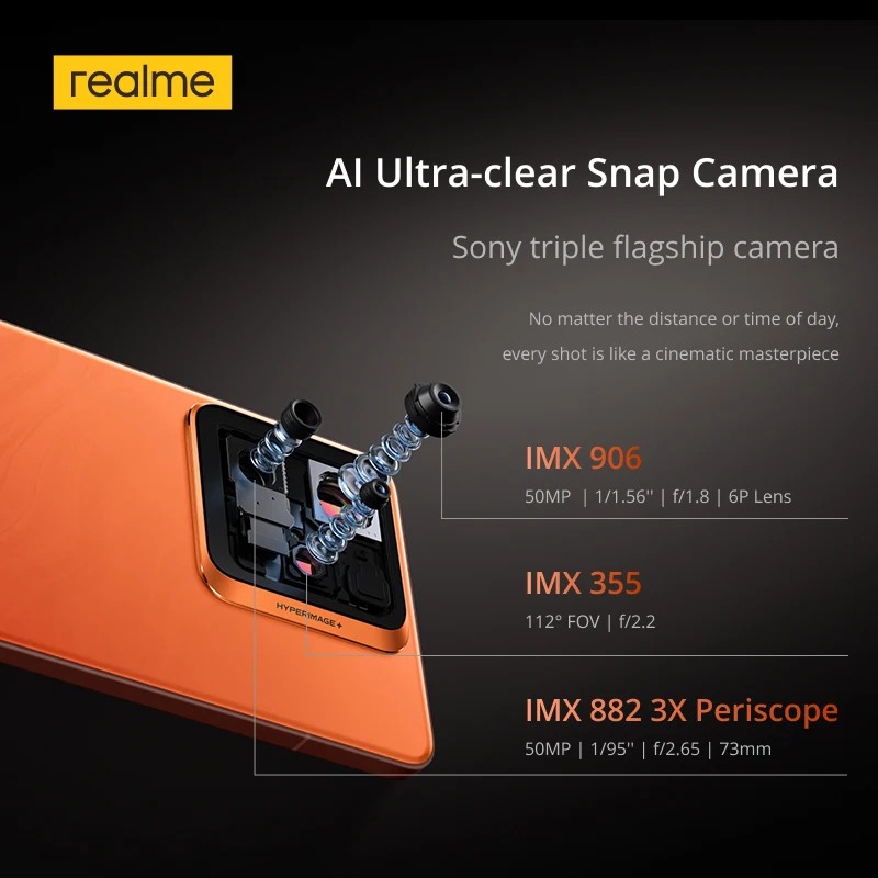 Фото Глобальная версия Realme GT 7 Pro 5G Смартфон Snapdragon 8 Elite AI Ультра-четкая камера с защелкой Дисплей RealWorld Eco2 6500 мАч NFC №4
