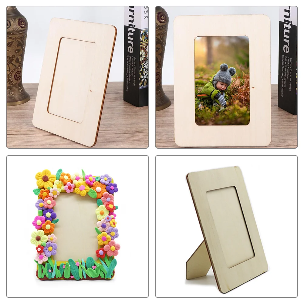4 шт. DIY деревянная фоторамка настольная рамка для рисования проект картина незавершенная для поделок дети ребенок (art.: 3920cb31d129d) - 3920cb31d129d