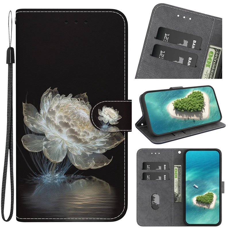Фото Чехол-подставка С Рисунком Тигра для Samsung Galaxy A53 A73 A33 A13 A23 A52 A72 A12 A22 A32 №2
