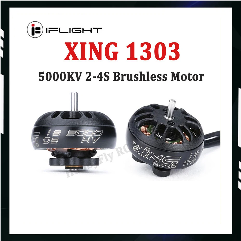 IFlight XING 1303 5000KV 2-4S FPV Микрощеточный двигатель с валом 1,5 мм, совместимым с 2-дюймовым пропеллером для FPV Whoop Drone Part