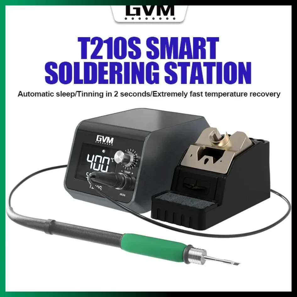 GVM T210S C210 Электронная сварочная паяльная станция Repaid Нагревательная паяльная станция Совместимая ручка для паяльника JBC C210