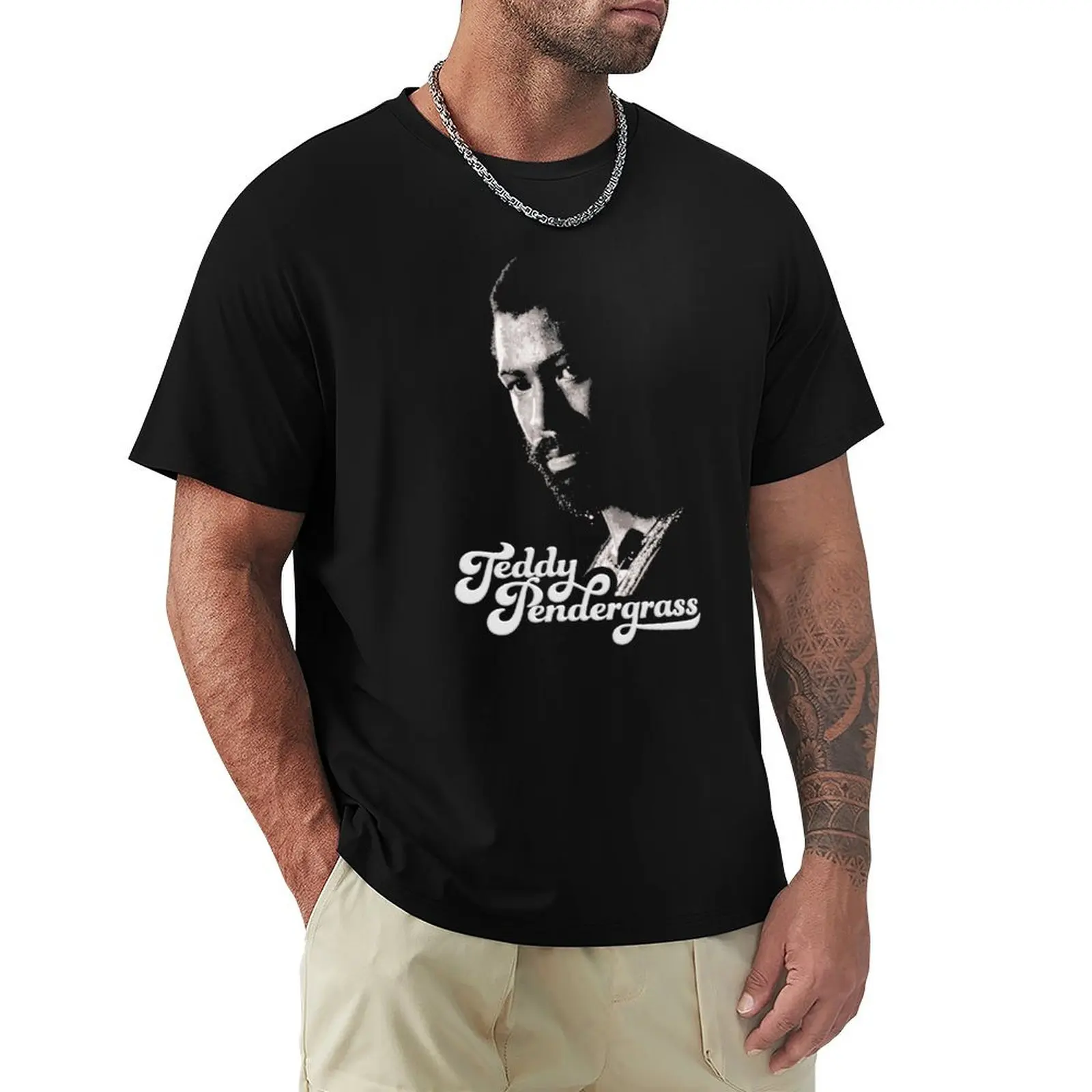 Футболка Teddy Pendergrass, рубашки с рисунком, роскошные дизайнерские рубашки, футболка с рисунком для мужчин