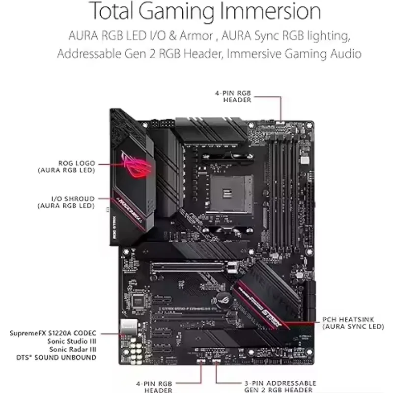 Фото B550-F Основная плата игрового Wi-Fi AM4 ATX/WiFi6E/PCIe4.0/Halo Synchronous Gaming Faith Gear Triple №4