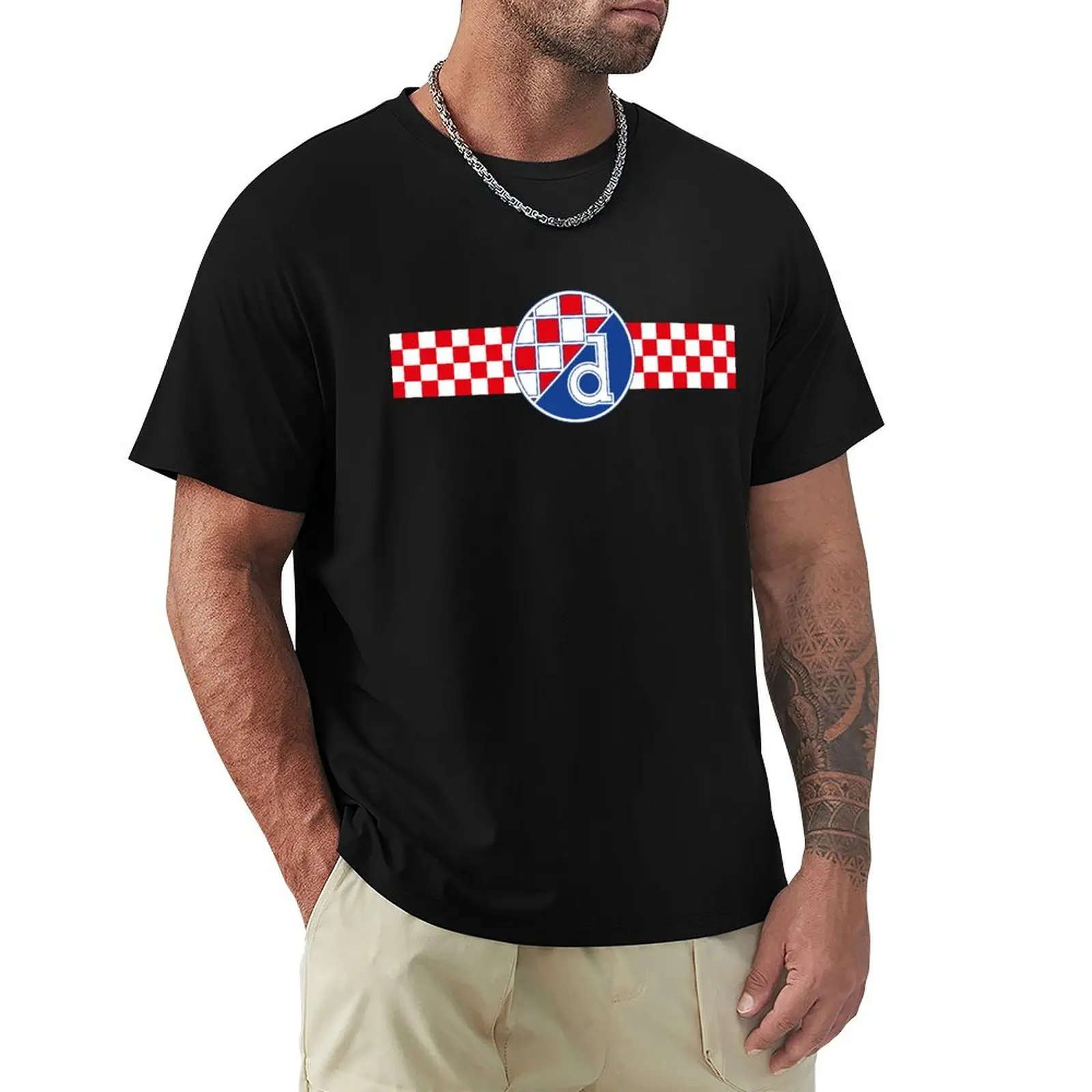 Фото Футболка Dinamo Zagreb Fans, роскошная футболка большого размера для мальчика, футболка с короткими рукавами, мужские хлопковые футболки №3