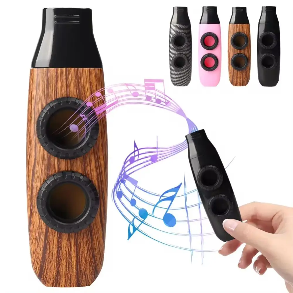Дизайн двойного отверстия Kazoo Instrument Многоцветный двойной пленочный цветной Kazoos Легко учится износостойкий ABS Kazoo Instrument