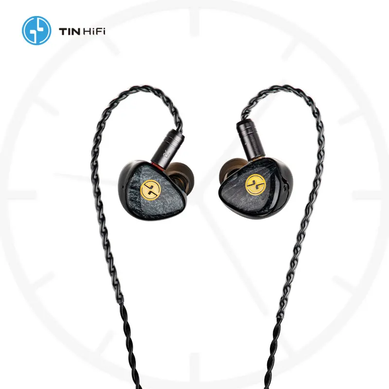Проводные наушники-вкладыши TINHIFI T3 PLUS, Hi-Fi наушники с 3D принтом, 10 мм монитор с динамическим драйвером LCP, со съемным 2-контактным аудиокабелем