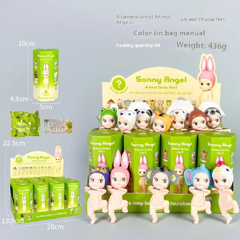 Аниме Sonny Angel Blind Box, серия животных 1-го поколения, детские игрушки, ангел для девочек, милая загадочная игрушка-сюрприз, аниме-модель, подарки