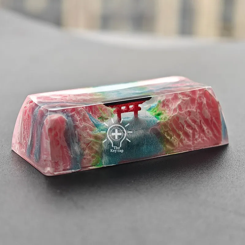 Набор колпачков для ключей Seasonal Scenery Artisan — SA R3 2,25U/2U, смоляная крестовина, конструкция с подсветкой, пружина/осенние/воулкан/остров/сбережение ворот