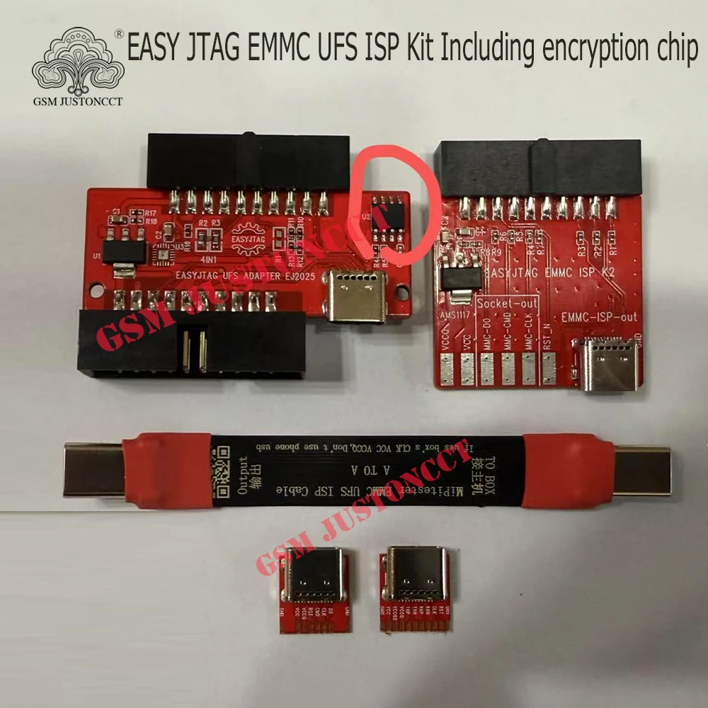 Комплект MIPI EASY JTAG EMMC UFS ISP, включая чип шифрования + кабель ISP от A до A
