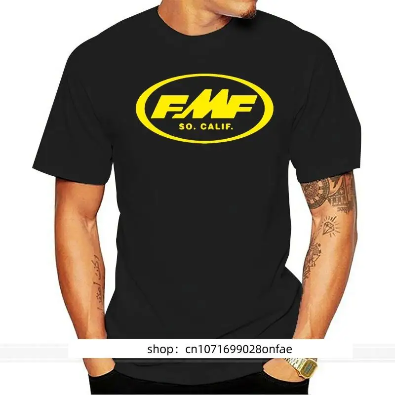 Kaos Balap FMF Kaus Katun AMA MOTOCROSS Sistem EXAUST Balap FMF Kaus Mode Musim Panas Pria Ukuran Eropa