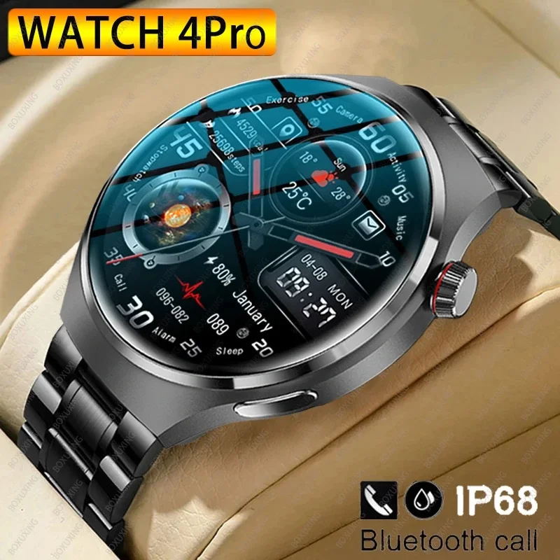 Мужские смарт-часы 4 Pro, 1,5 дюйма, 360*360, Amoled, HD экран, ЭКГ, Беспроводная зарядка