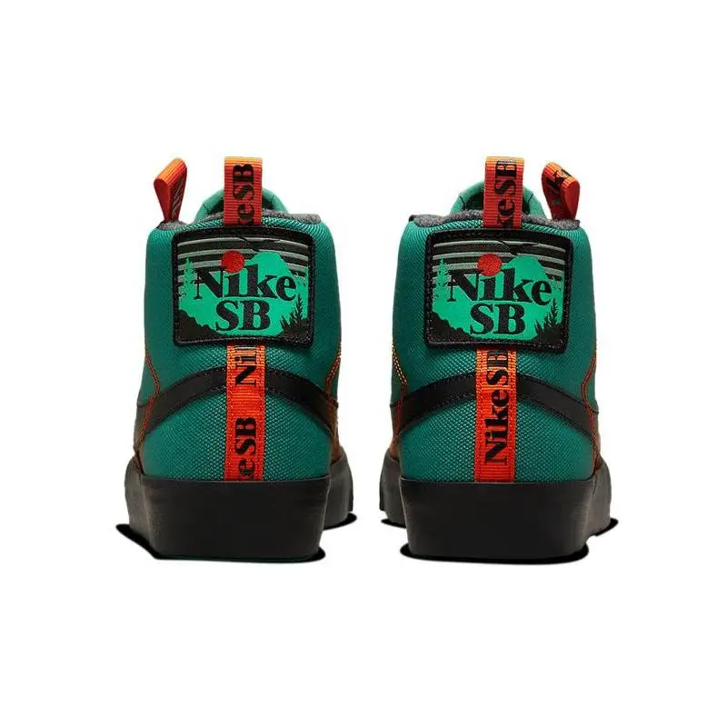 Фото Nike SB Zoom Blazer Mid PRM благородные Зеленые кроссовки №5