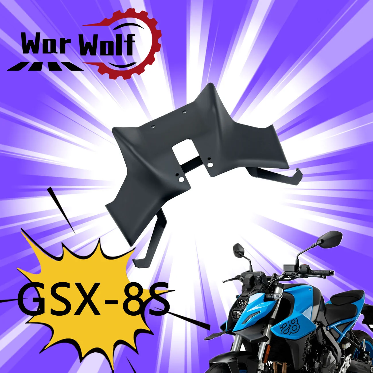 Подходит для Suzuki NEW GSX-8S GSX8S 2023 2024, спортивные мотоциклетные прижимные спойлеры, голые передние спойлеры, аэродинамический дефлектор крыла