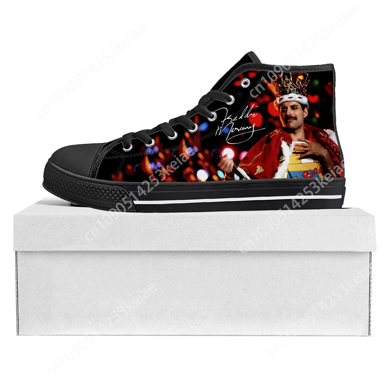 Высокие кроссовки Freddie Mercury высокого качества, мужские и женские парусиновые кроссовки для подростков, повседневная обувь на заказ, обувь «сделай сам» на заказ