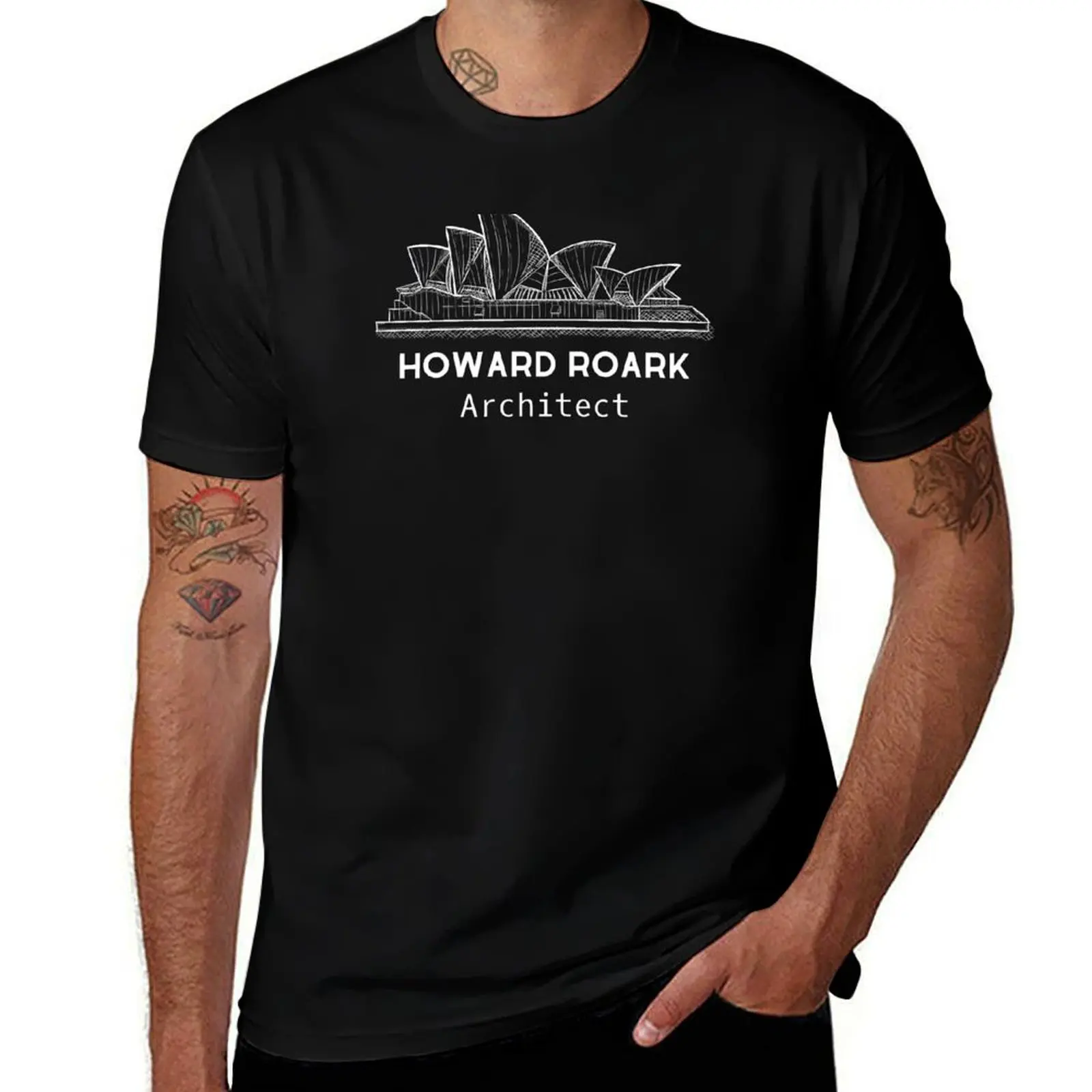 Футболка Howard Roark Architect Ayn Rand Fountainhead, мужские футболки, футболки с рисунком для мужчин, забавные графические футболки