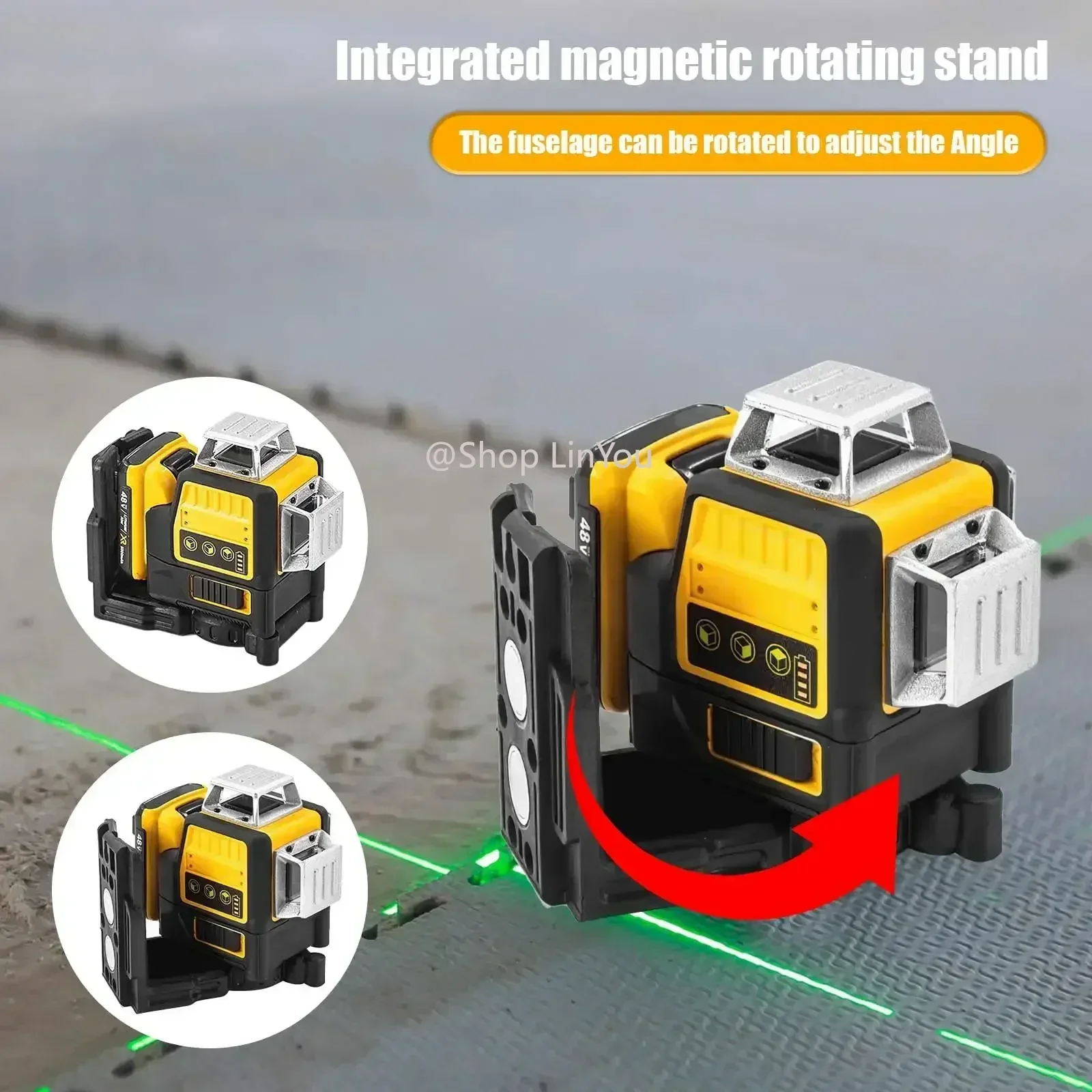 Точность с Nieuw Fisk! DEWALT DW089LG 12 В: 12-Lijns 3-Zijdig 360 °   Groene Laser – Zelfnivellerende Kruislijngereedschap