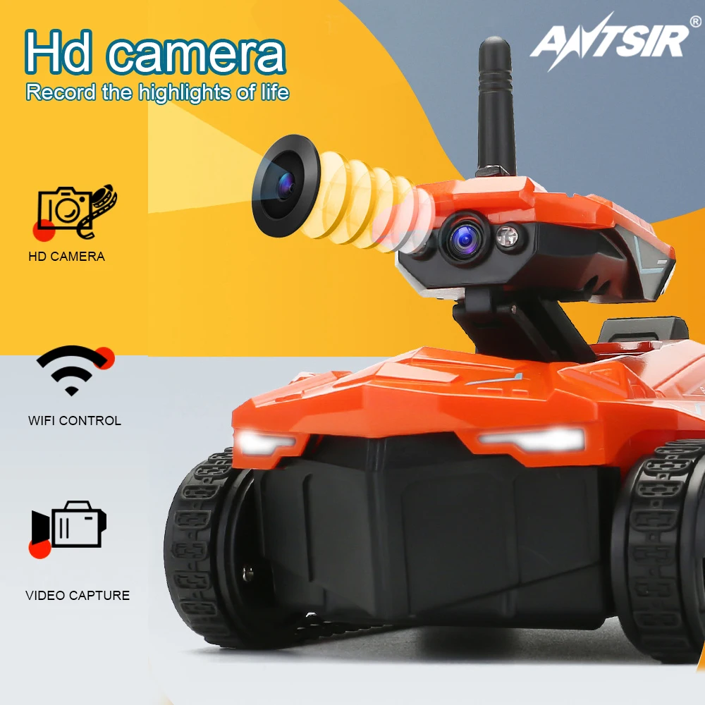 Радиоуправляемый танк ANTSIR YD-211S с Wi-Fi FPV 720P HD-камера, приложение с дистанционным управлением, автомобильный танк с управлением по телефону, детские игрушки, подарок