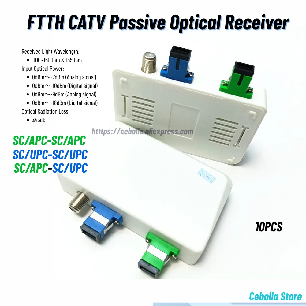 Пассивный оптический приемник FTTH CATV Mini Node Network Интегрированная передача WDM Длина волны Дидификация Мультиплексор 10 шт.