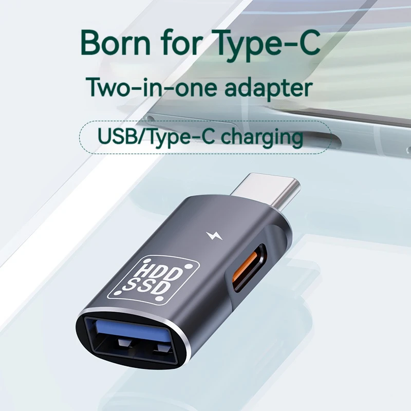 Фото Универсальный металлический адаптер USB Type C OTG с поддержкой USB-диска, адаптер для зарядки, адаптер для Ipad, телефона, планшета, Samsung, 5 В, 2 А №4