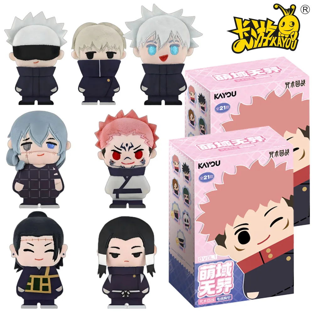 Подлинная слепая коробка KAYOU Jujutsu Kaisen, модная периферийная брошь в стиле аниме, подвески, аксессуары для одежды, подарки на день рождения для мальчиков и девочек