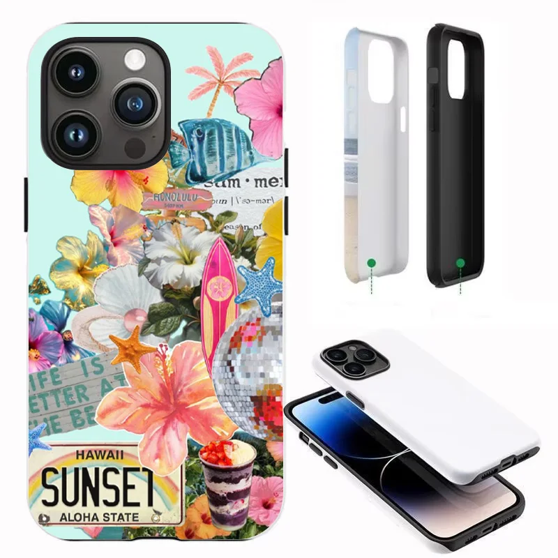 Изготовленное на заказ имя изображения Blossom Flower PC + силиконовый чехол для iphone 15 14 13 11 12 16 Pro Max 14 15 16 Plus XR XSMax Роскошный чехол