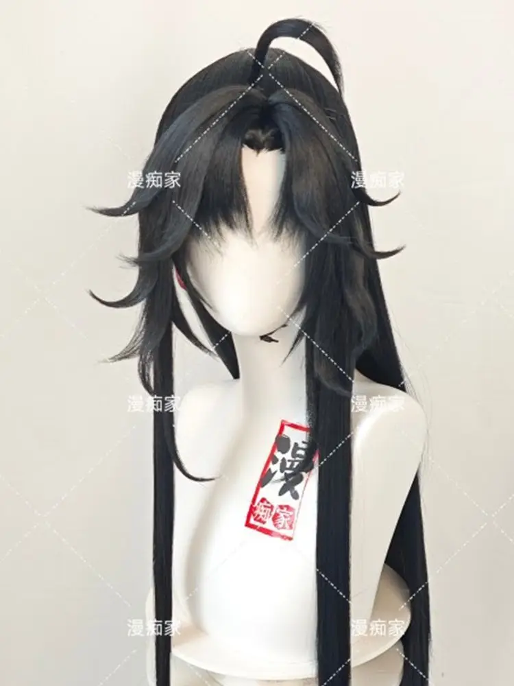Фото Стилизованный парик Wei Wuxian Mo Dao Zu Shi Grandmaster Of Demonic Cultivation MDZS Lan Wangji, черные длинные парики по индивидуальному заказу №3