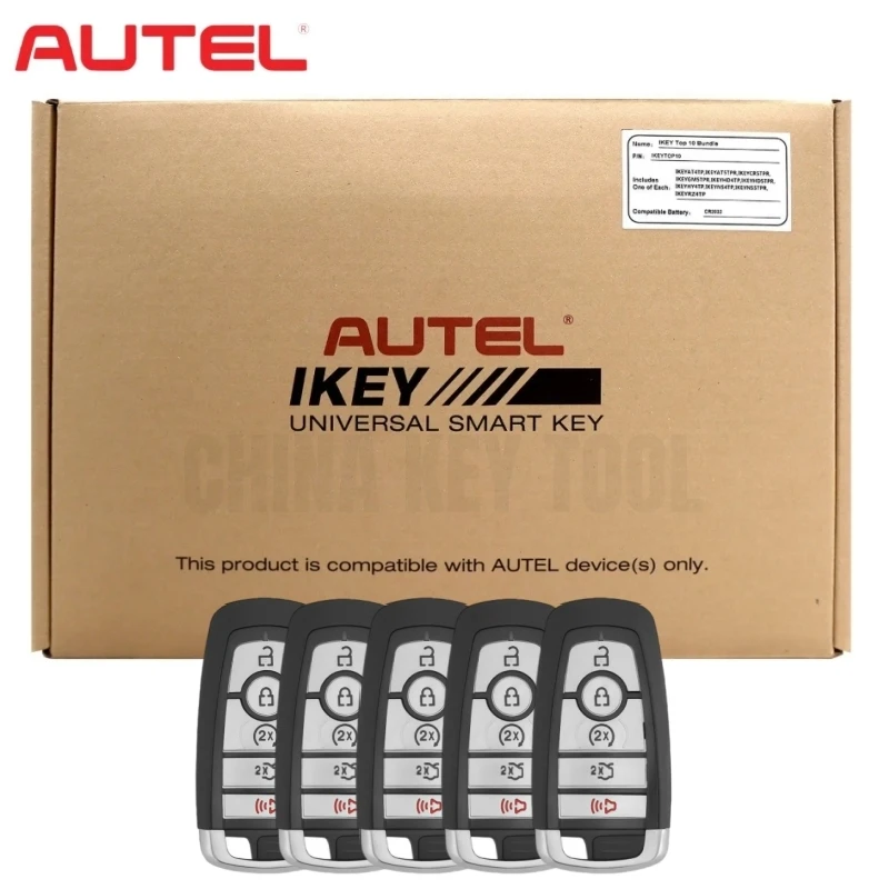 5 шт. Autel IKEYFD005AH универсальный смарт-ключ дистанционного управления 5 кнопок 868/915 МГц для глобальной версии Ford