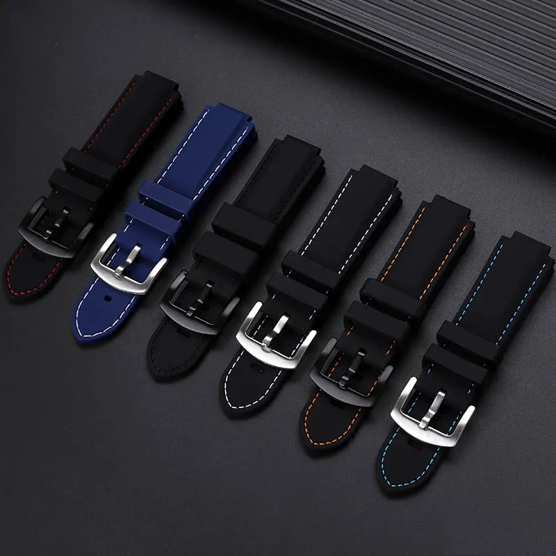 Фото Ремешок резиновый выпуклый 24*16 мм для часов TIMEX дыхательный T2N721 T2N720 TW2T76500 TW2T76300 №2