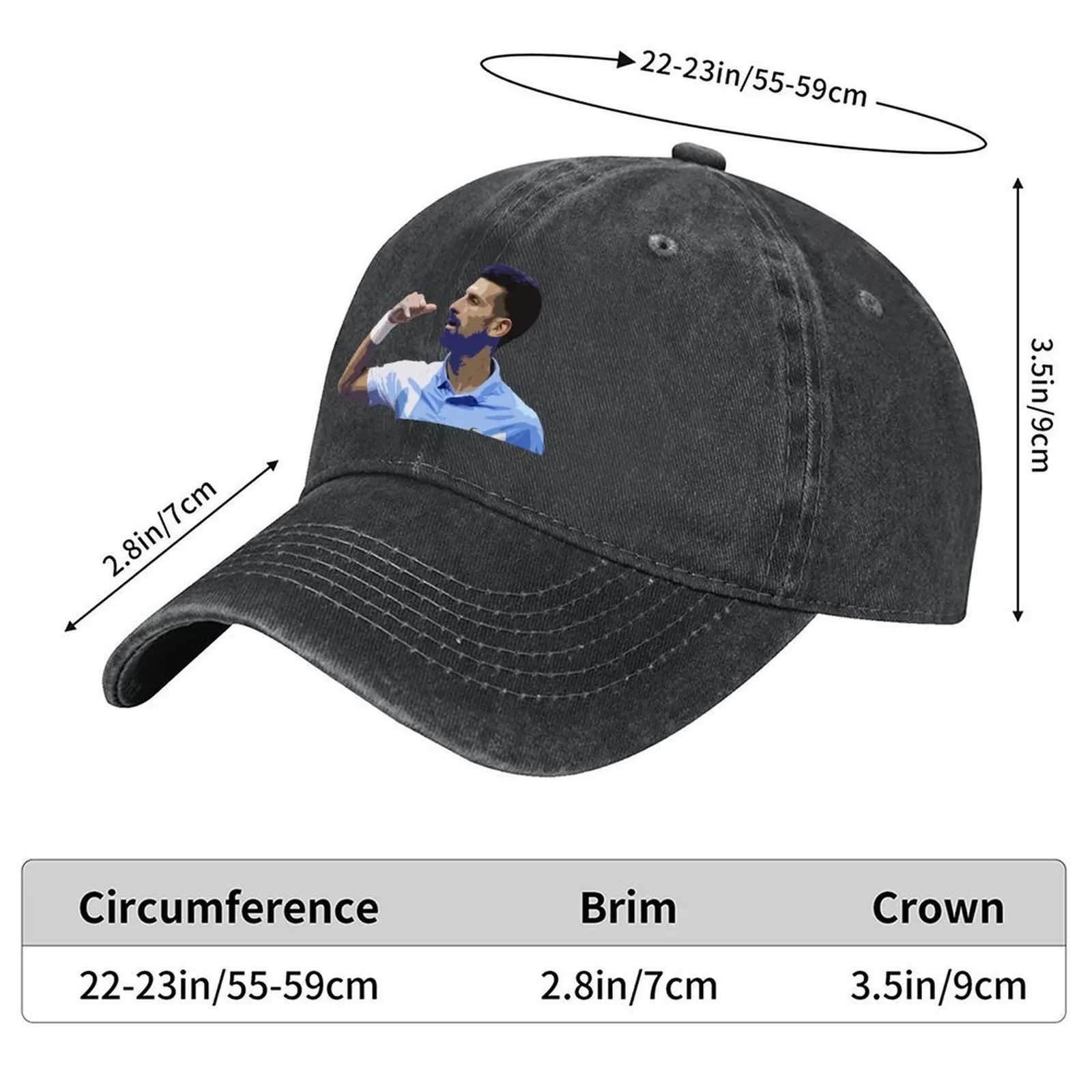 Фото Бейсбольная кепка Novak Best of the Best Wild Ball Hat Шляпа для гольфа Мужская шляпа от солнца Icon Женская мужская №2