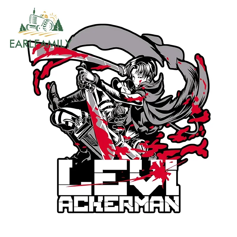 EARLFAMILY красивые наклейки на стену Levi крутая перинальность аниме человек наклейки на багажник модные водонепроницаемые виниловые автомобильные аксессуары