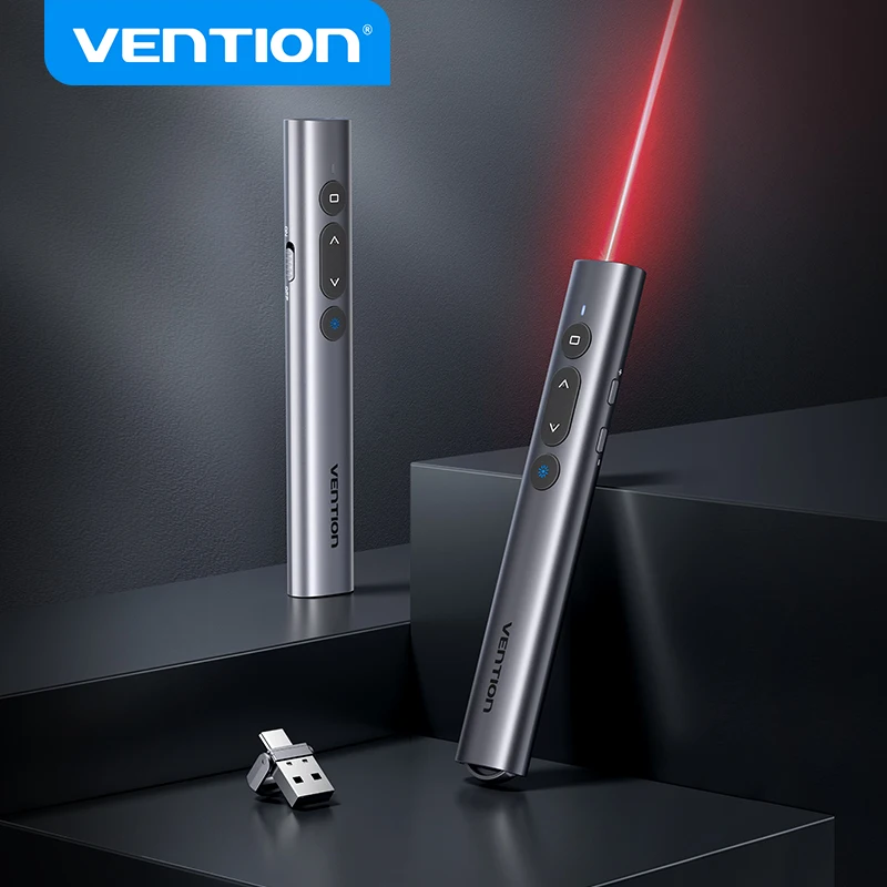 Беспроводной презентатор Vention, лазерная указка для Macbook Android, 100 м, 2,4 ГГц, PPT, ручка для презентации типа C для проектора, USB-указатель