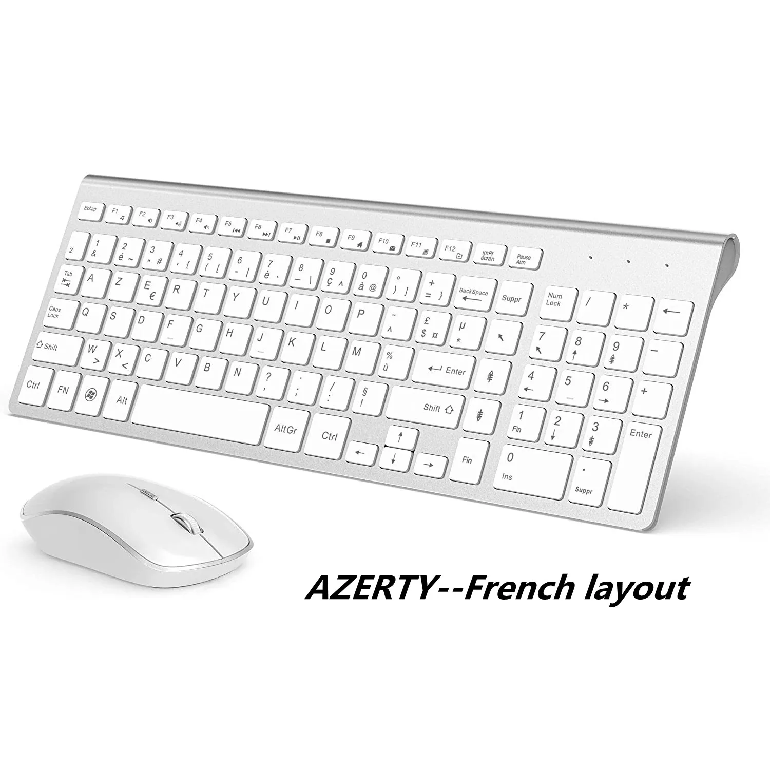 Клавиатура Fancyty Mouse nirкабель 2,4G, эргономичный, совместим с компьютером, Windows, ноутбуком, IMac, Mac