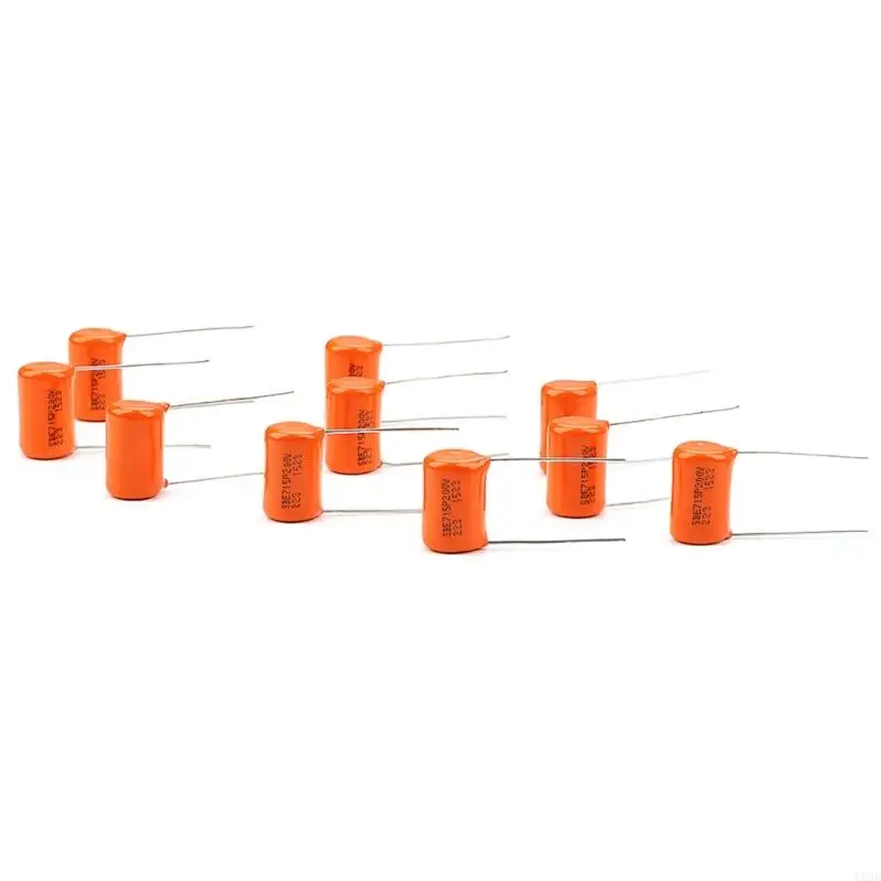Фото 652d 10pcs Электрогитарный тон, конденсаторы оранжевые капсы конденсаторы Замена оранжевых каплей конденсаторы Тонные крышки №3