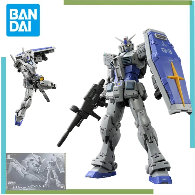 Оригинальная аниме-фигурка Bandai в сборе RG 1/144 G-3 GUNDAM Ver.2.0 E.F.S.F. ЗАЩИТНЫЙ МОБИЛЬНЫЙ КОСТЮМ ПРОТОТИП