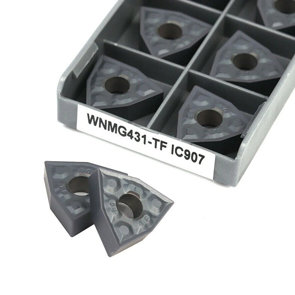 Фото 10шт ISCAR WNMG431-TF IC907 WNMG 080404 -TFIC907 Комплект твердосплавных вставок Карбид WNMG 080404 -Набор инструментов для вставки TF №2