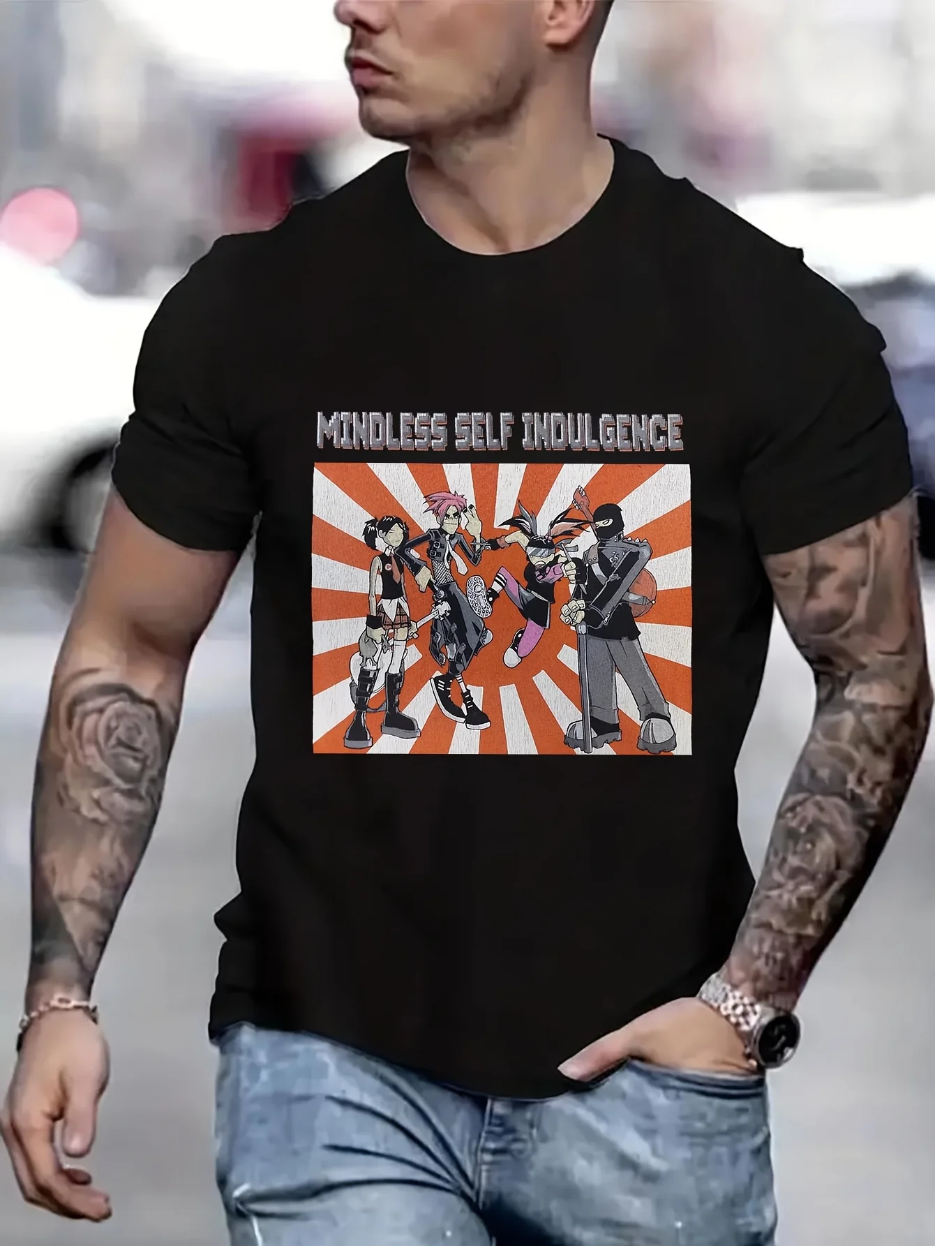 Vtg Mindless Self Indulgence Band Мужская одежда Футболки для мужчин Подарки для мужчин Мужские футболки Футболки для мужчин B5022867