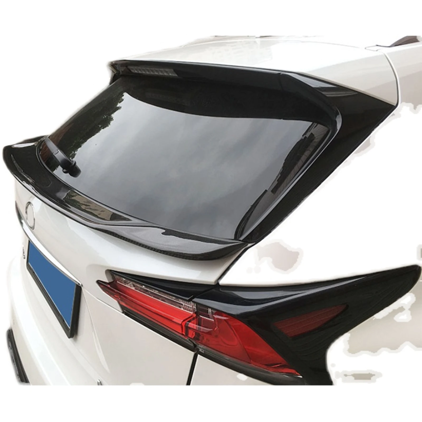 Задняя крышка багажника, средний спойлер, крыло для Lexus NX200t NX300h 300 2015-2020, задние ворота из углеродного волокна, центральная клапан, разветвитель, губа